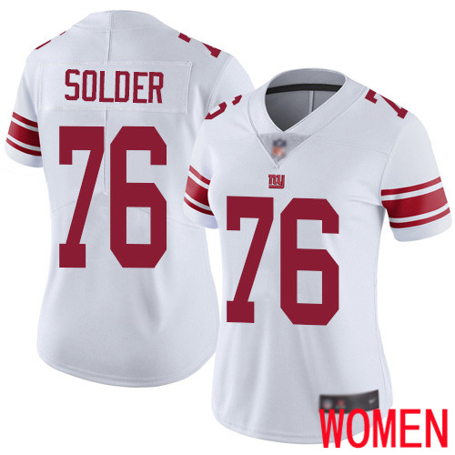 Women New York Giants #76 Nate Solder White Vapor Untouchable Limited Player Football NFL Jersey